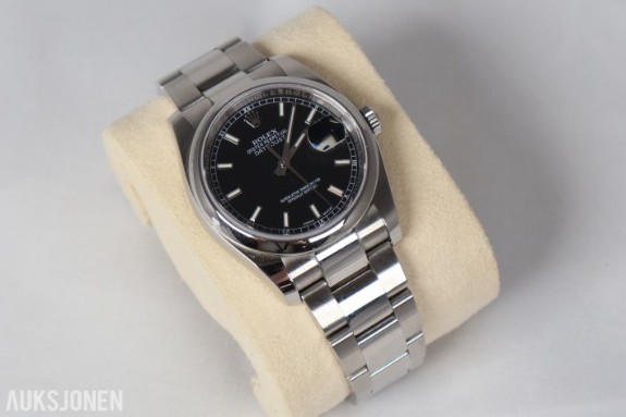 2017 Rolex Datejust 36 ref. 116200 – svart skive – Oyster-lenke