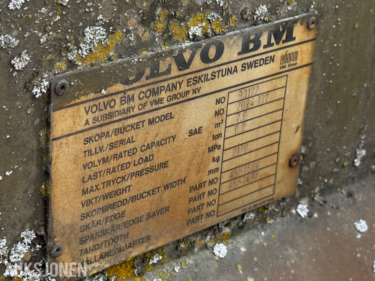 1990 Volvo L160 hjullaster med 7m3 skuffe og ekstra hydraulikk