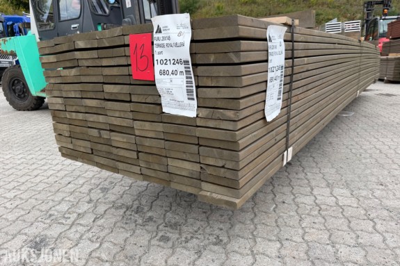 Terrassebord 28 x 145 Glatt Ende sprekk, 1 sort Furu