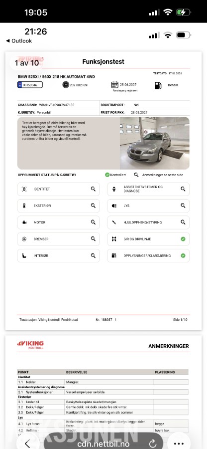 2007 BMW 5-serie, 525XI 3.0 218hk