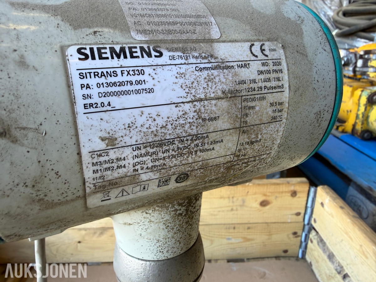 SIEMENS SITRANS FX330 FLOWMÅLER DN100 PN16