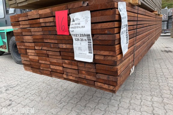Terrassebord 28 x 145 Glatt Ende sprekk, 1 sort Furu
