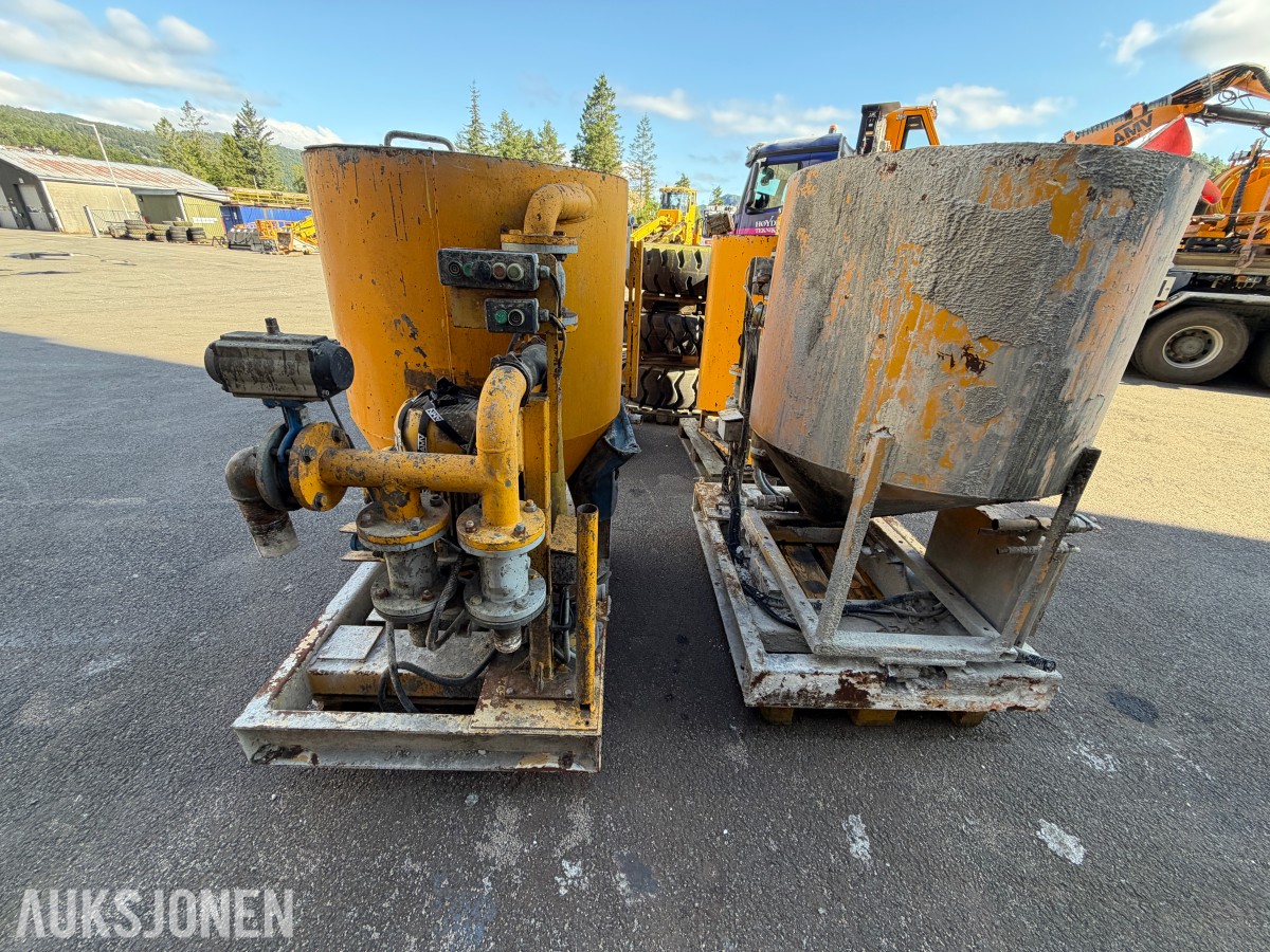 HANY BETONGBLANDER OG OMRØRER – 1 KOMPLETT SETT + 1 DELESETT