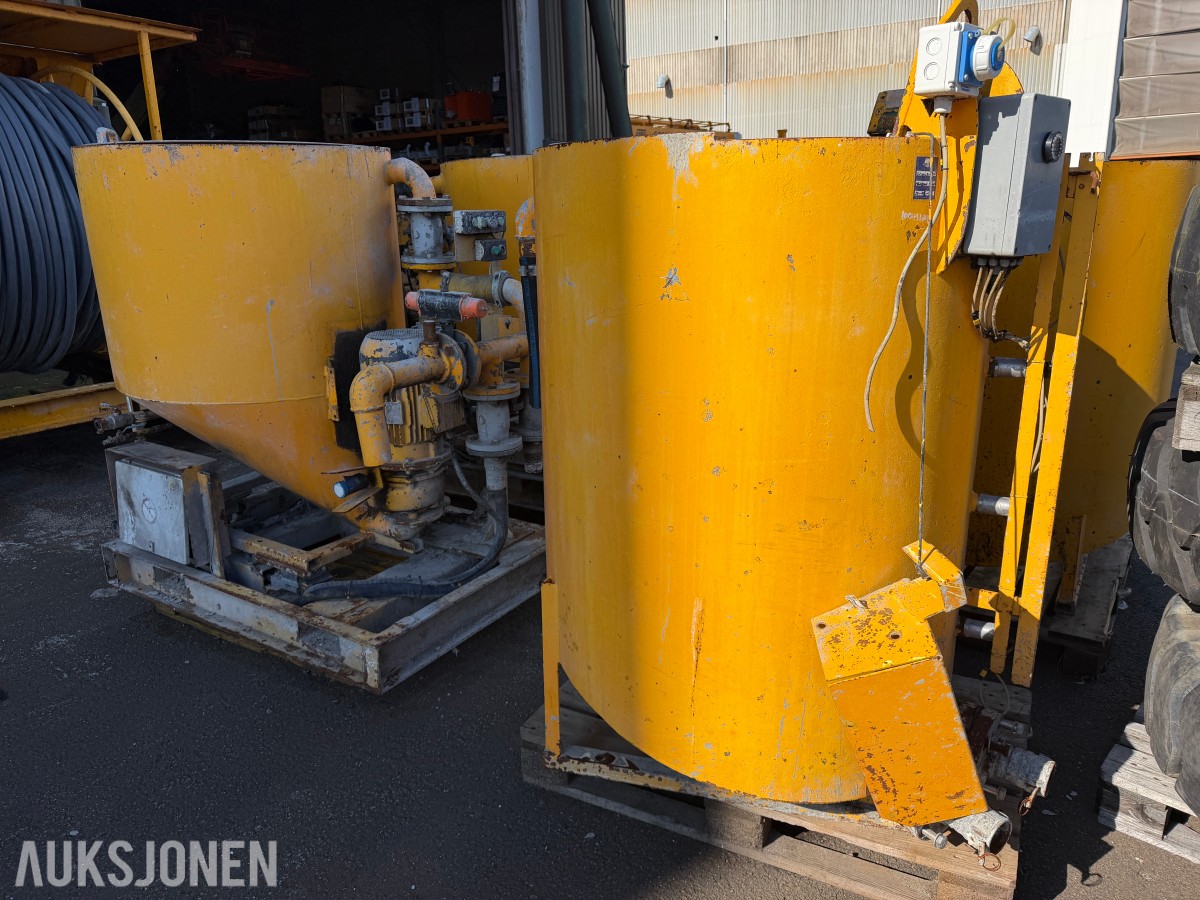 HANY BETONGBLANDER OG OMRØRER – 1 KOMPLETT SETT + 1 DELESETT