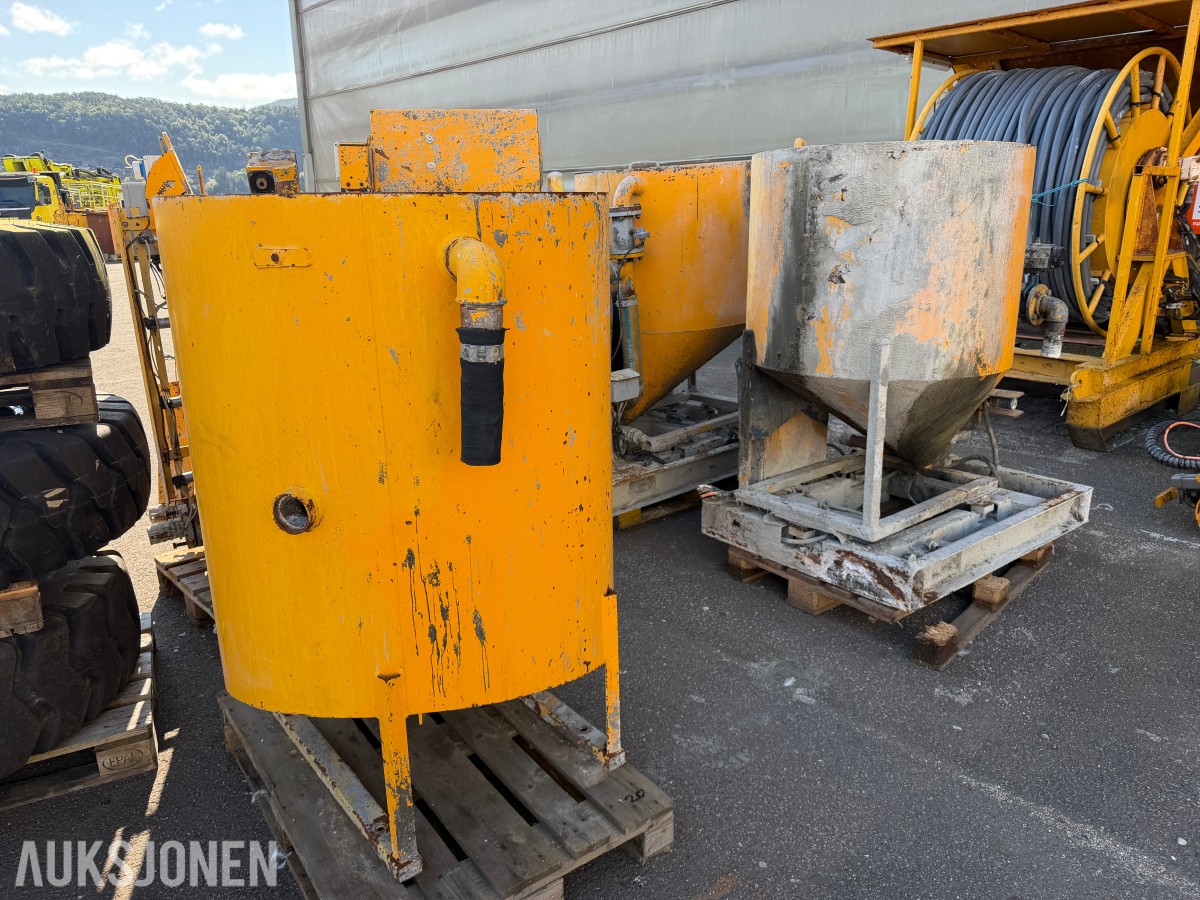 HANY BETONGBLANDER OG OMRØRER – 1 KOMPLETT SETT + 1 DELESETT