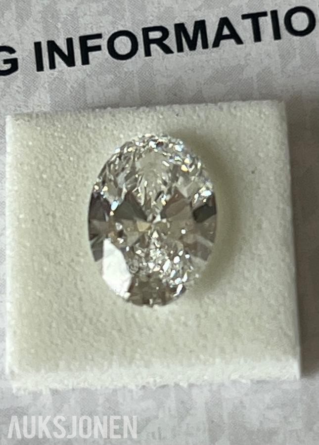 Stor diamant på 2.51ct | D/VVS2 | Excellent | Oval | IGI!