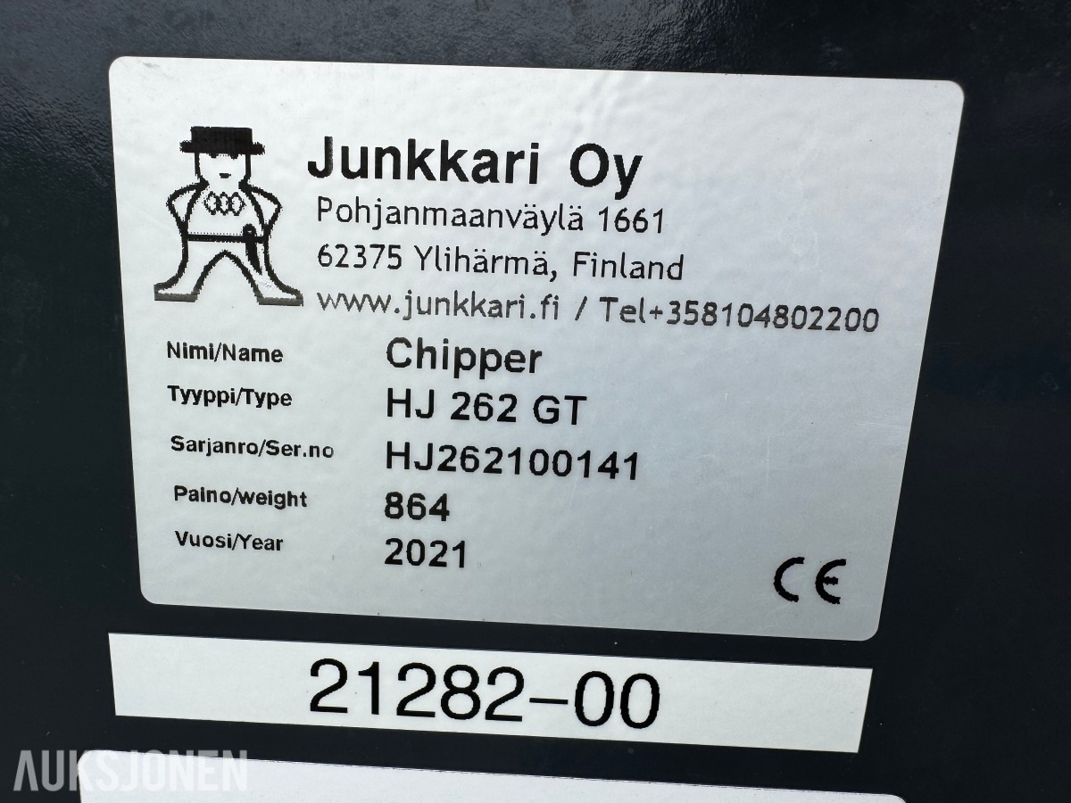 2021 Junkkari HJ 262 GT flishugger, ubetydelig brukt