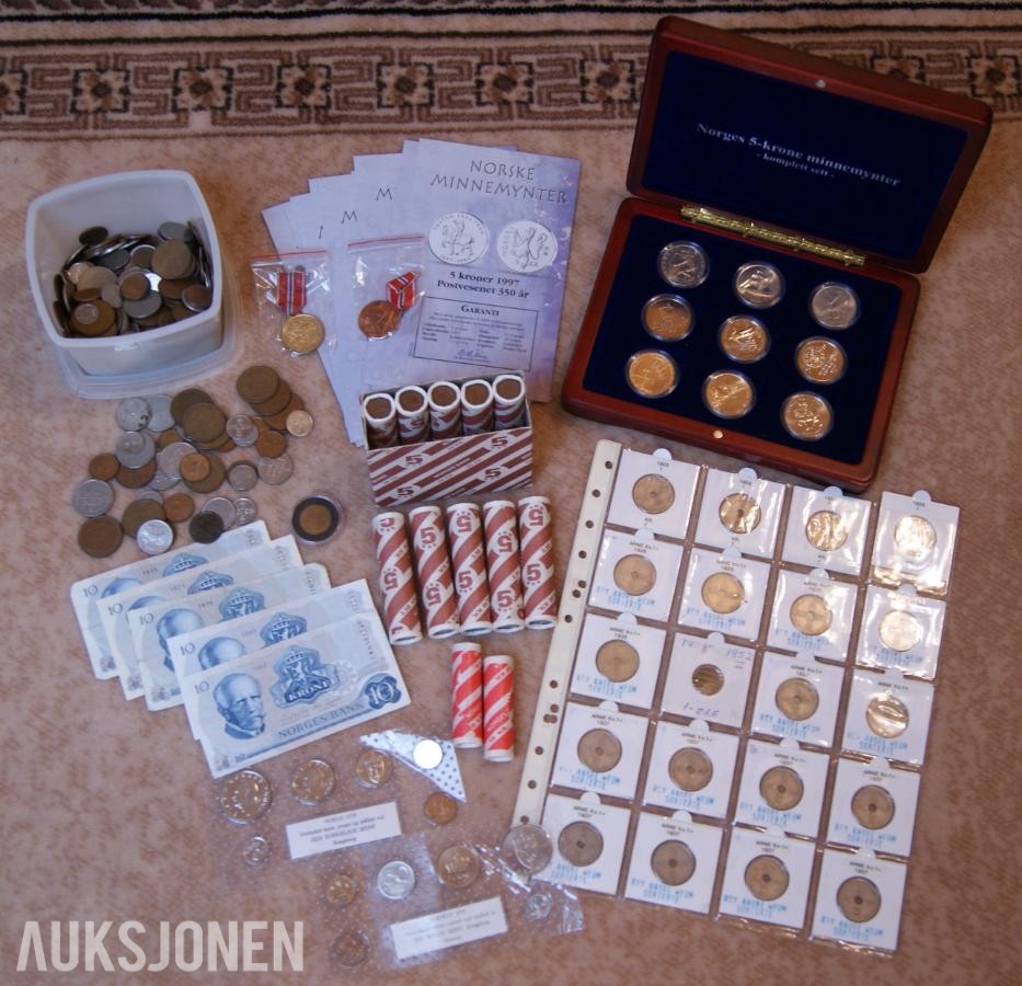 Rydde lot med Norske Mynter/sedler!