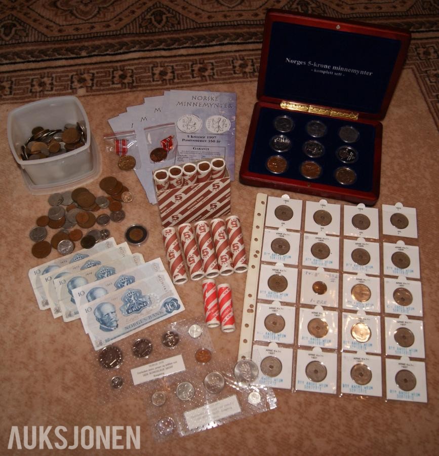 Rydde lot med Norske Mynter/sedler!