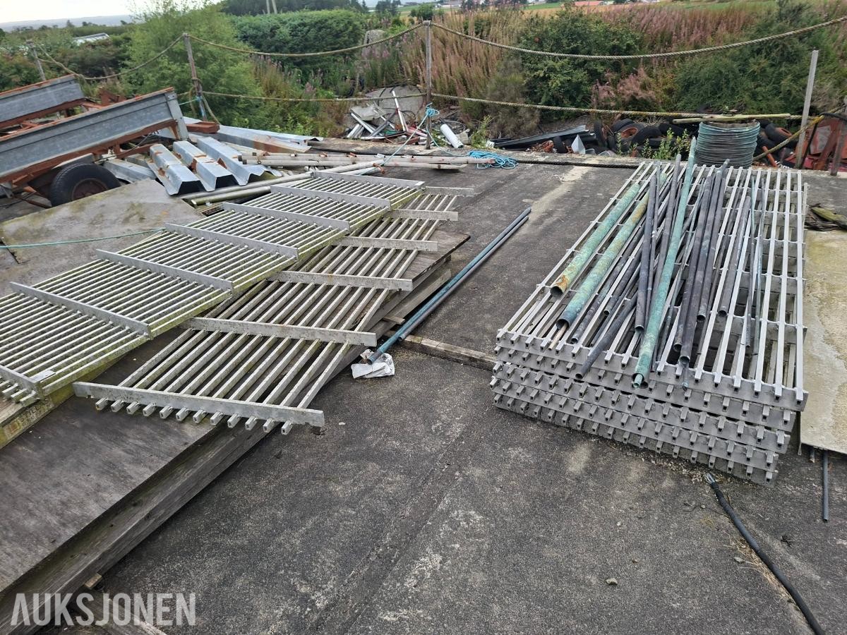 7 stk. aluminiumsrister/gjødselsrister – 900 x 2100 mm
