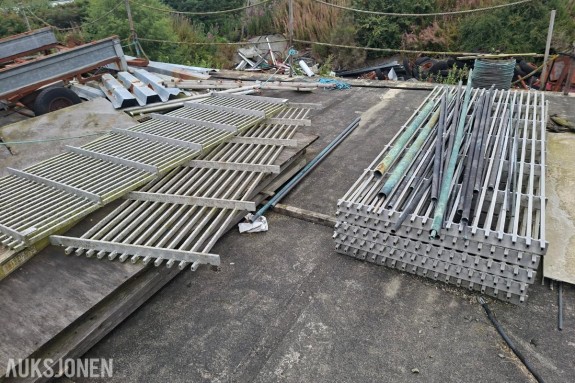 7 stk. aluminiumsrister/gjødselsrister – 900 x 2100 mm