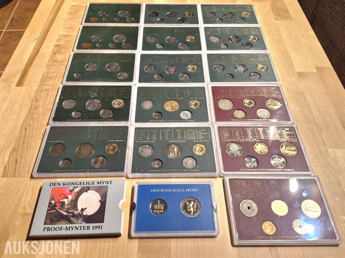Norges bank-Myntsett samling-Proofcoin 1981-1995, 2002