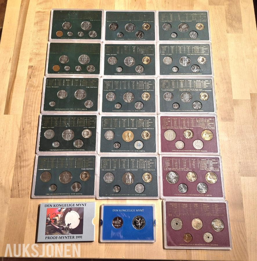 Norges bank-Myntsett samling-Proofcoin 1981-1995, 2002