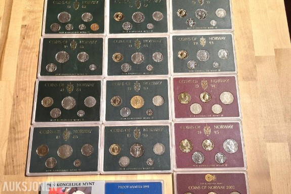 Norges bank-Myntsett samling-Proofcoin 1981-1995, 2002