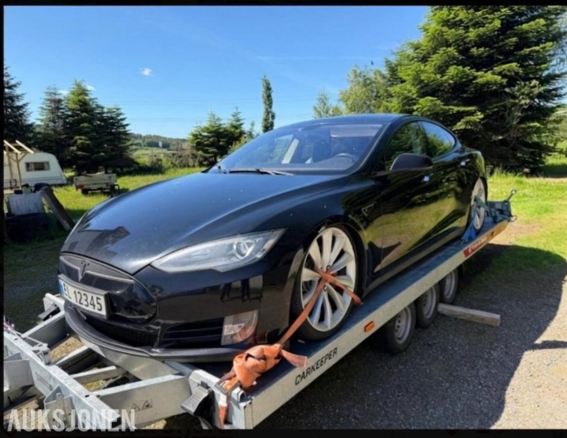 2014 Tesla Model S P85+ Luftfjæring, Skinninteriør, Reparasjonsobjekt