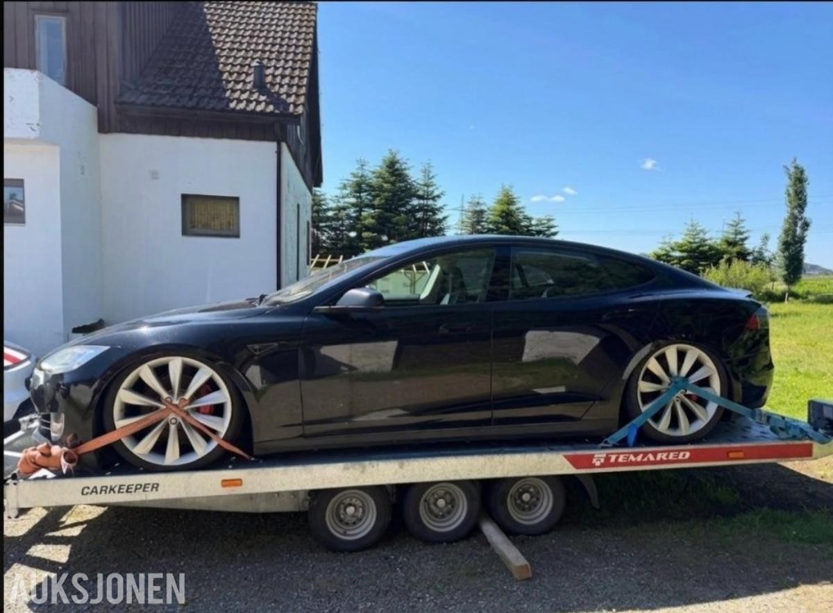 2014 Tesla Model S P85+ Luftfjæring, Skinninteriør, Reparasjonsobjekt