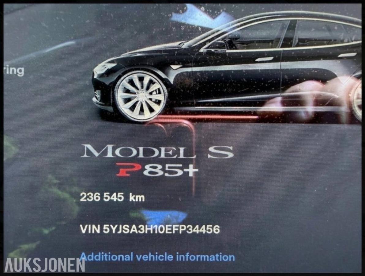 2014 Tesla Model S P85+ Luftfjæring, Skinninteriør, Reparasjonsobjekt