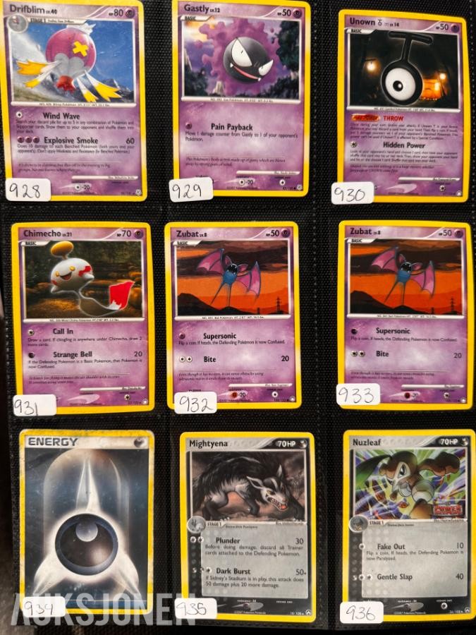 Pokemonkort samling Diverse fra 1995-2011