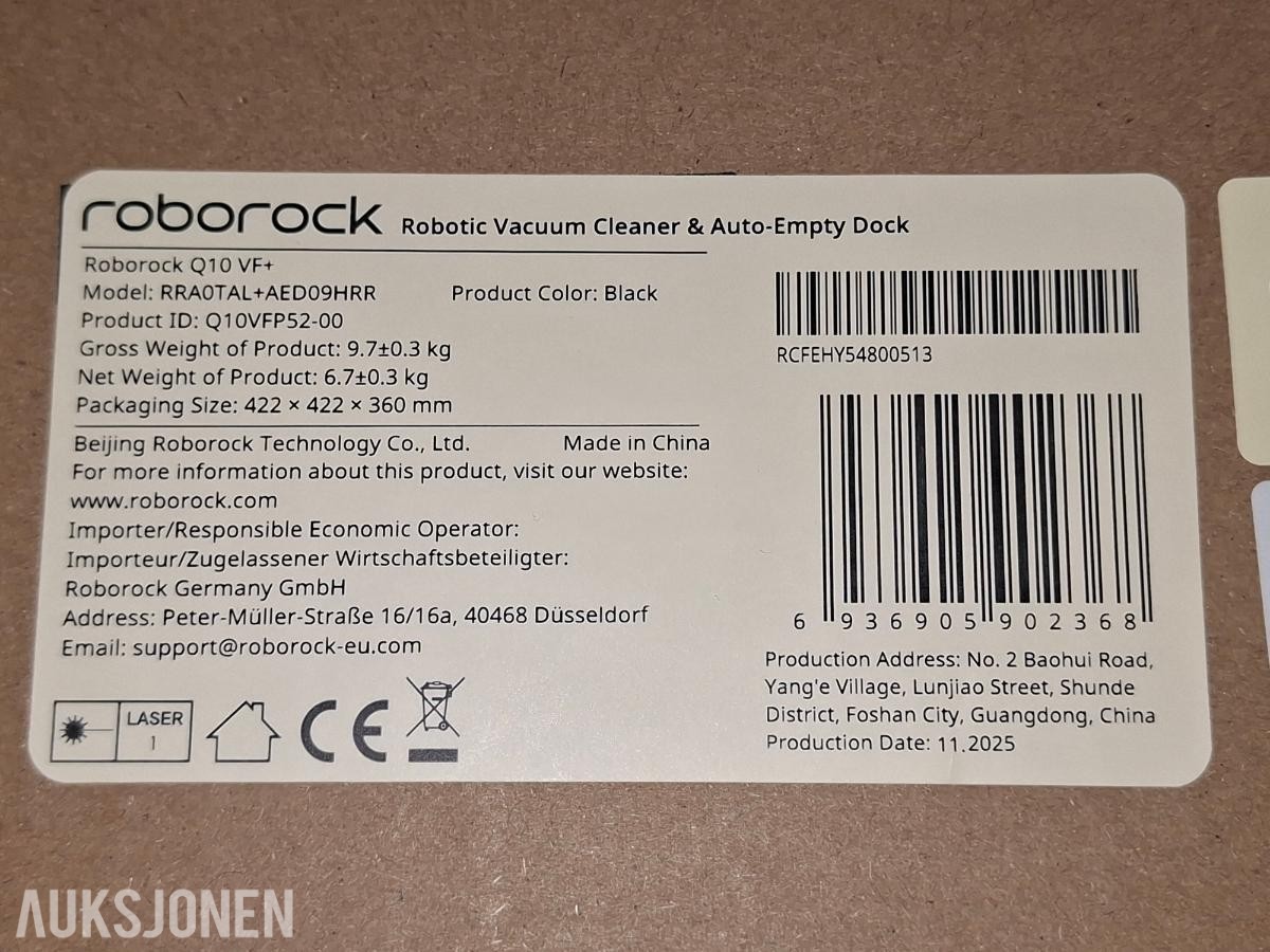 2025 Roborock Q10 VF+ Robotstøvsuger