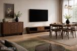  Møbelsett – Valnøtt Skjenk, spisebord, TV-benk  Valmo 