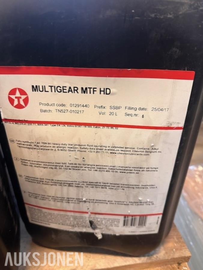 Diverse olje Textran, Pinnacle, Texamatic, Multigear MTF.