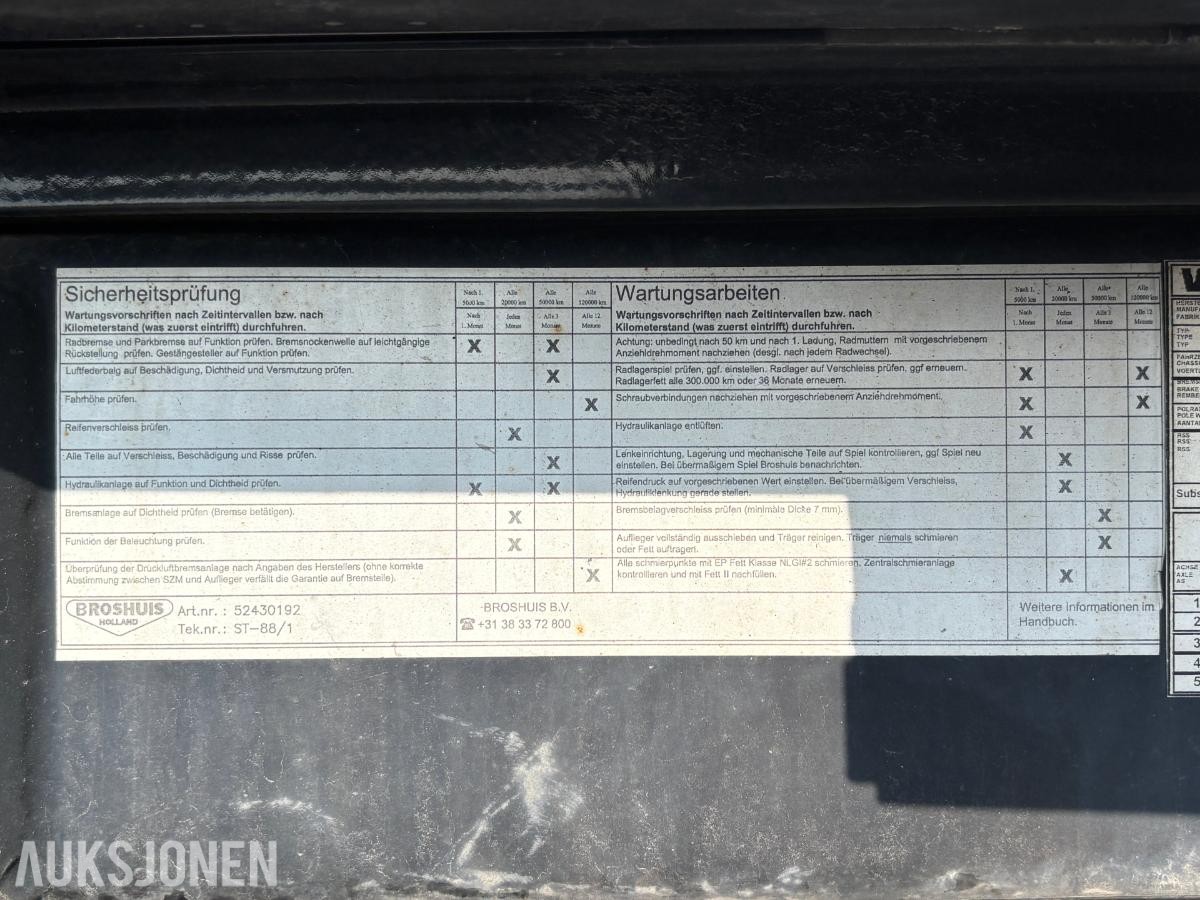 2014 Broshuis E-2190/27 (31N5-A) 3-AKSLET UTTREKKBAR SEMITRAILER