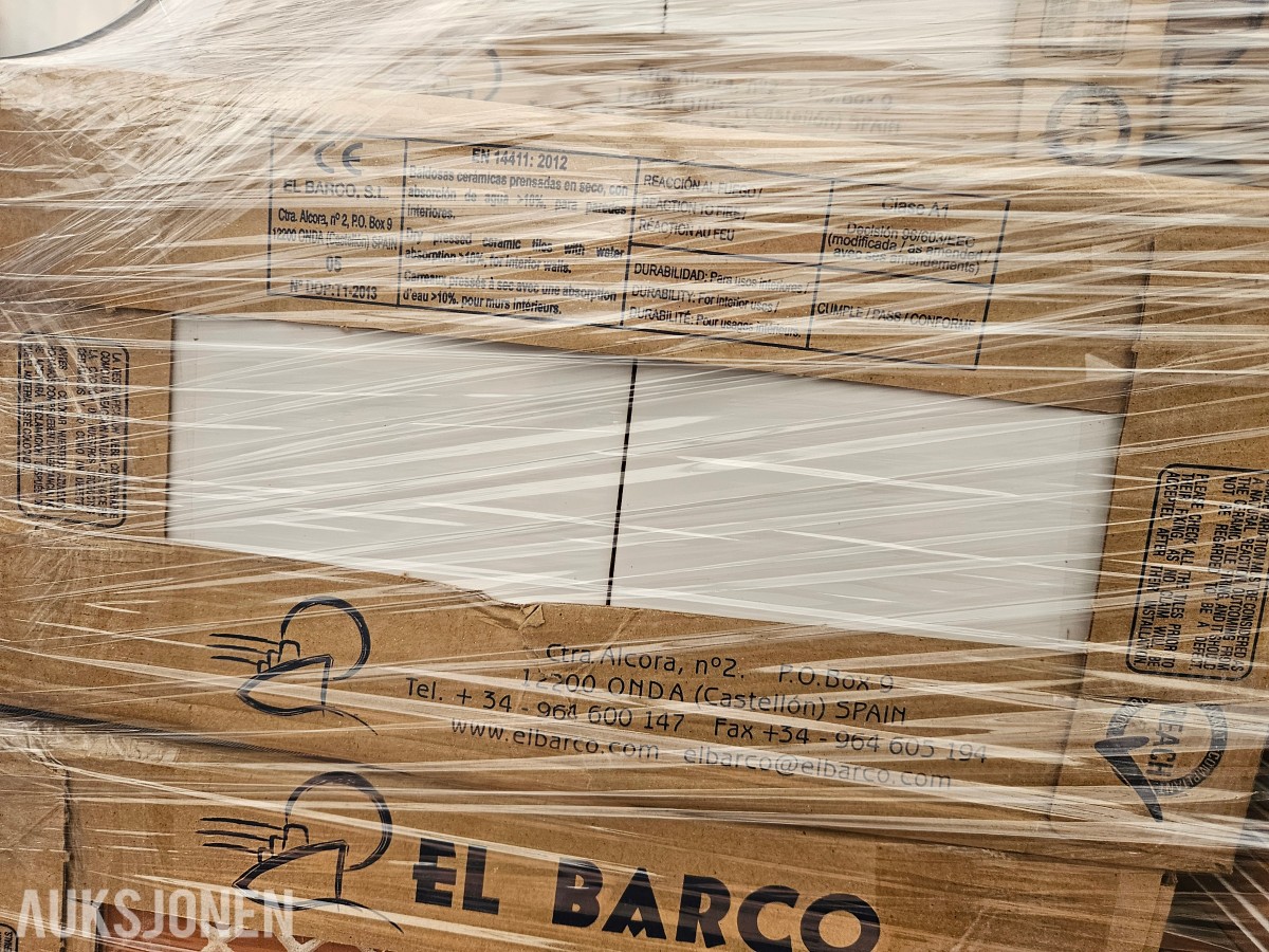 El Barco keramiske veggfliser - 15x15 cm - Hvit blank