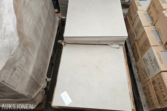 Storformat gulvfliser 60x60 cm - Polis Ceramiche og Geotiles Portland Marfil - beige/creme - ca. 12-14 m²