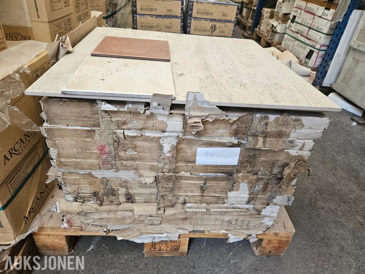 Steinlook gulvfliser 60x60 cm - Glazed Rectified - Skadet emballasje