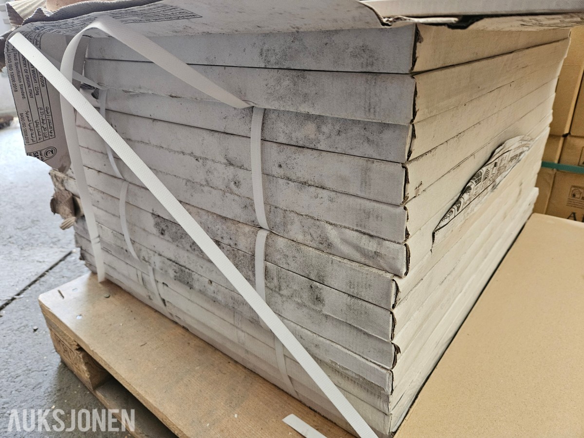 Steinlook gulvfliser 60x60 cm - Glazed Rectified - Skadet emballasje