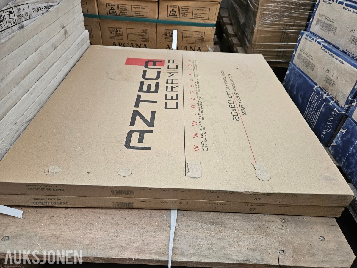 Steinlook gulvfliser 60x60 cm - Glazed Rectified - Skadet emballasje
