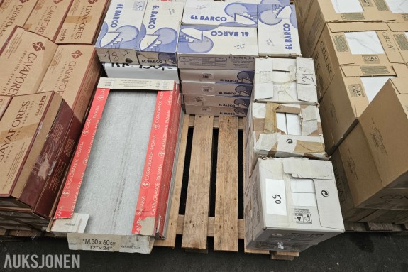 Blandet restparti keramiske fliser - El Barco og Casalgrande Padana - flere formater