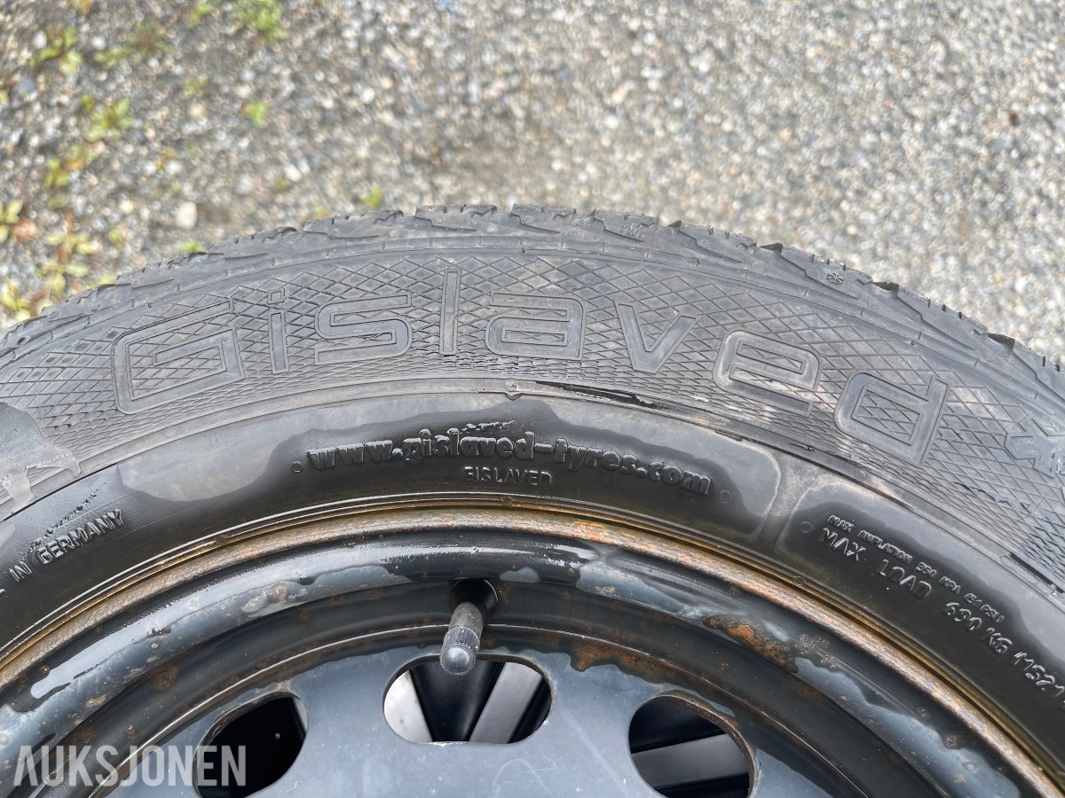 4 stk Gislaved vinterhjul 195/65 R15 på stålfelg