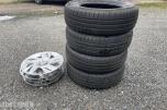 4 stk Falken sommerdekk 195/65 R15 med Nissan hjulkapsler