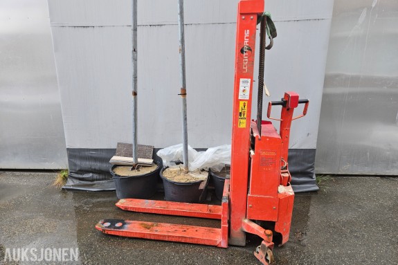 Logitrans elektrisk pallettruck/stacker - maks 1000 kg - kjededrevet mast - REP.objekt