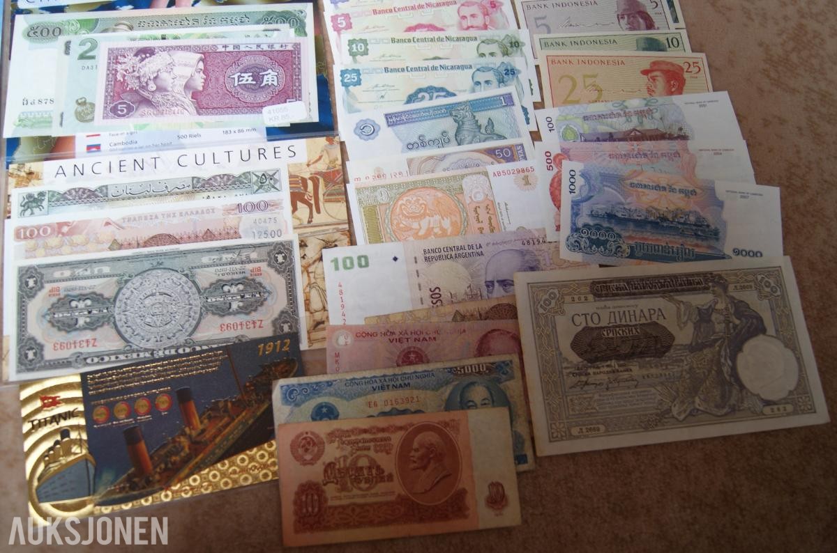 Seddel Lot Med Utenlandske Sedler! - INGEN MINSTEPRIS