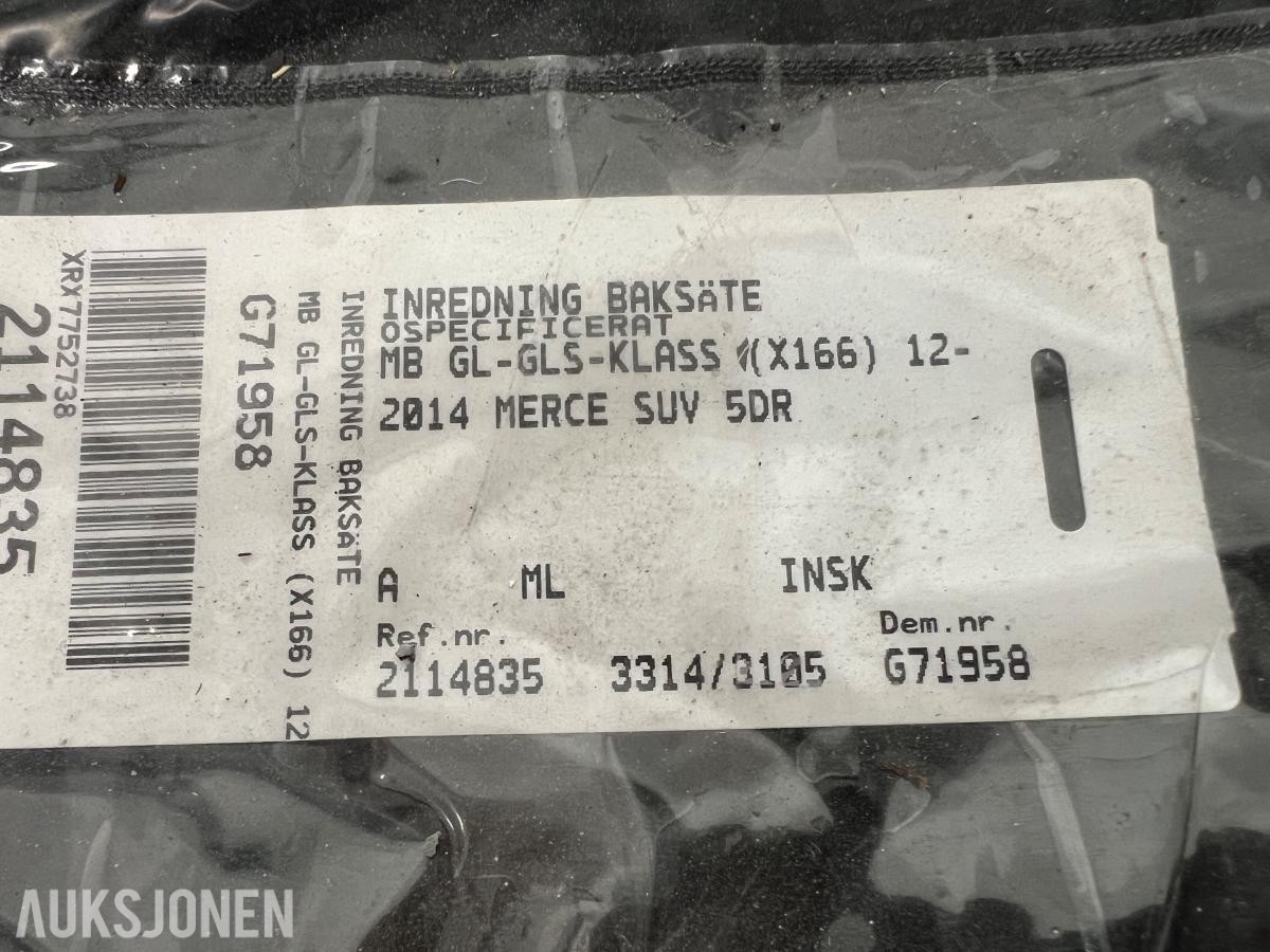 Bakseter til Mercedes Benz GL-GLS (X166) 12-14