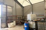 Rubb lagerhall/industrihall med stålkonstruksjon og duk - Skyvedører