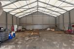 Rubb lagerhall/industrihall med stålkonstruksjon og duk - Skyvedører