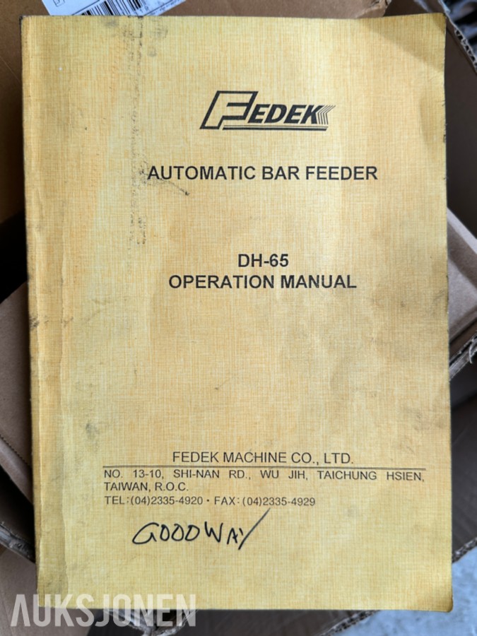 2004 Goodway BF-65 / Fedek DH-65 automatisk stangmater