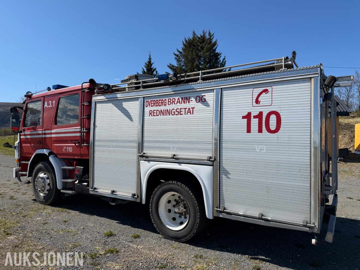 Scania P93 brannbil / mannskapsbil – 1990 – 4x2 – ca. 2 500 l vanntank