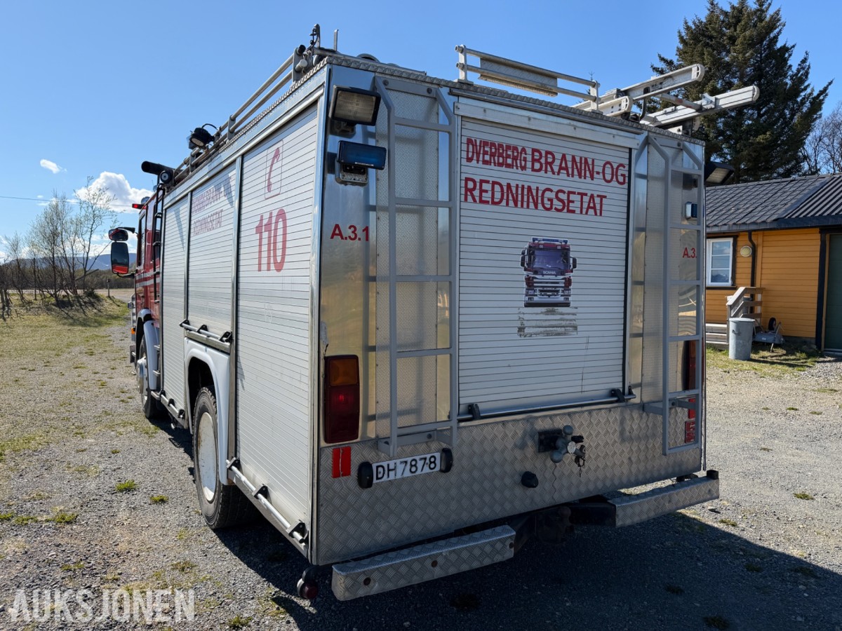 Scania P93 brannbil / mannskapsbil – 1990 – 4x2 – ca. 2 500 l vanntank