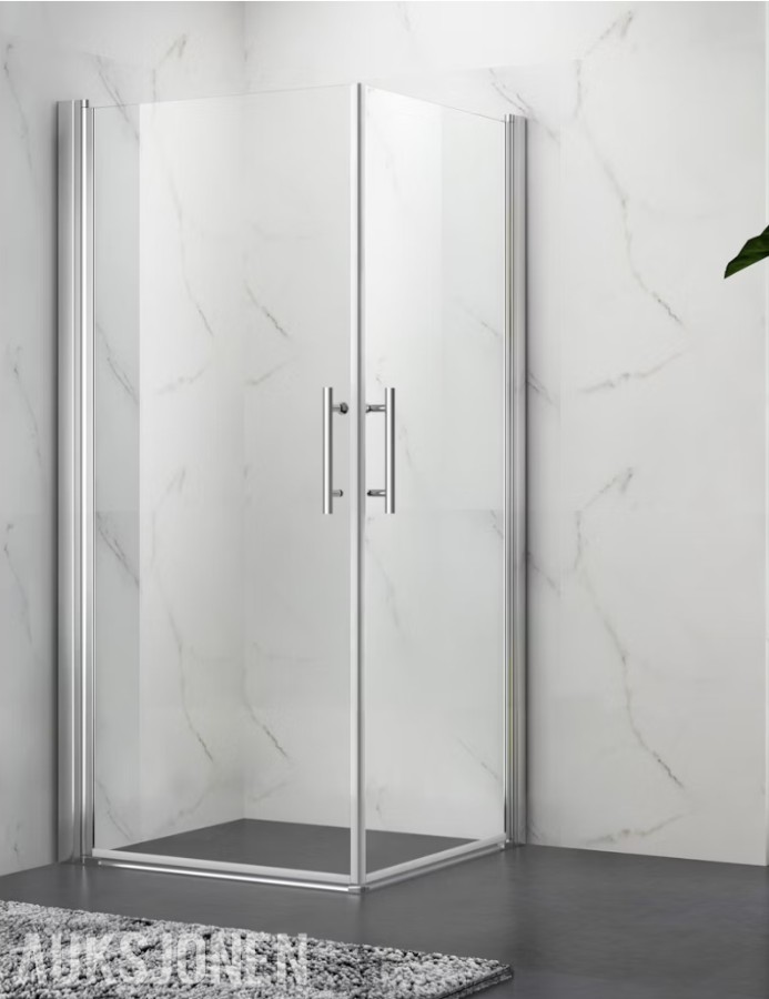 Normark Dusjdør Unique 90x90x195 krom sett à 2 stk
