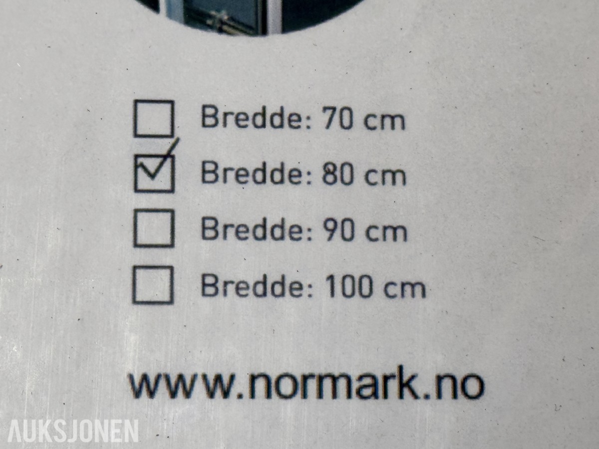 Normark Dusjdør Unique 80x80x195 krom sett à 2 stk