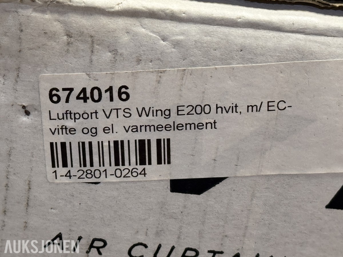 VTS Wing II E200 EC luftport hvit - reduser varmetap