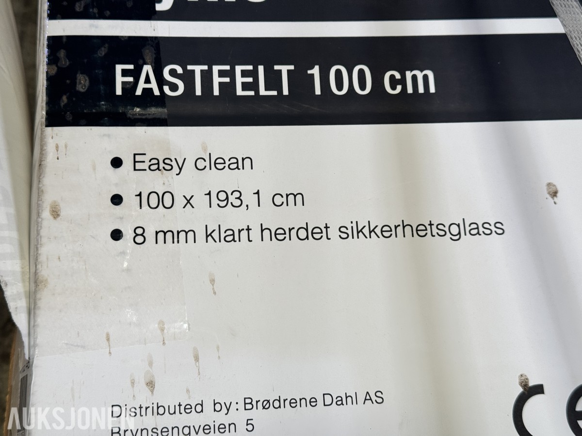 Alterna Pyxis Fastfelt dusjfelt 100 cm