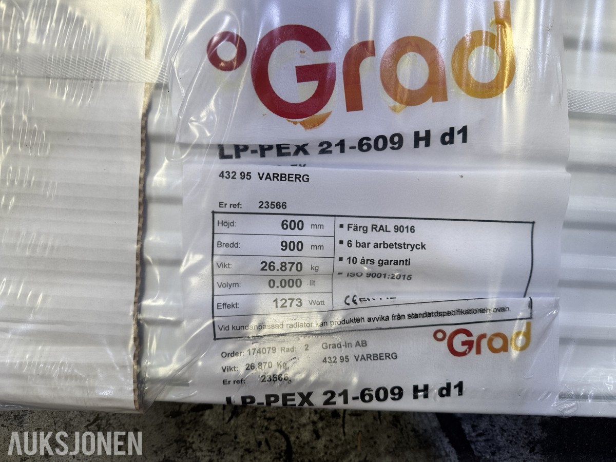 Grad panelradiatorer 8 stk