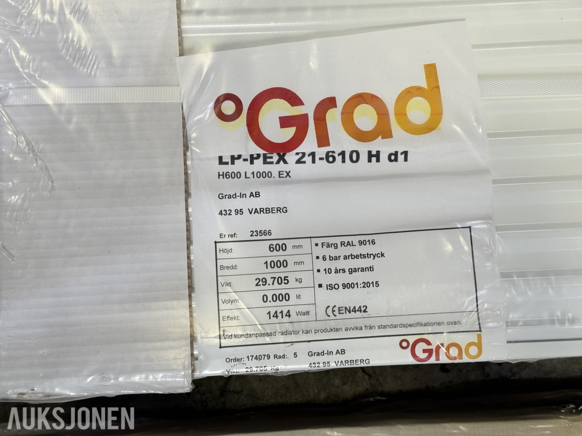Grad panelradiatorer 8 stk