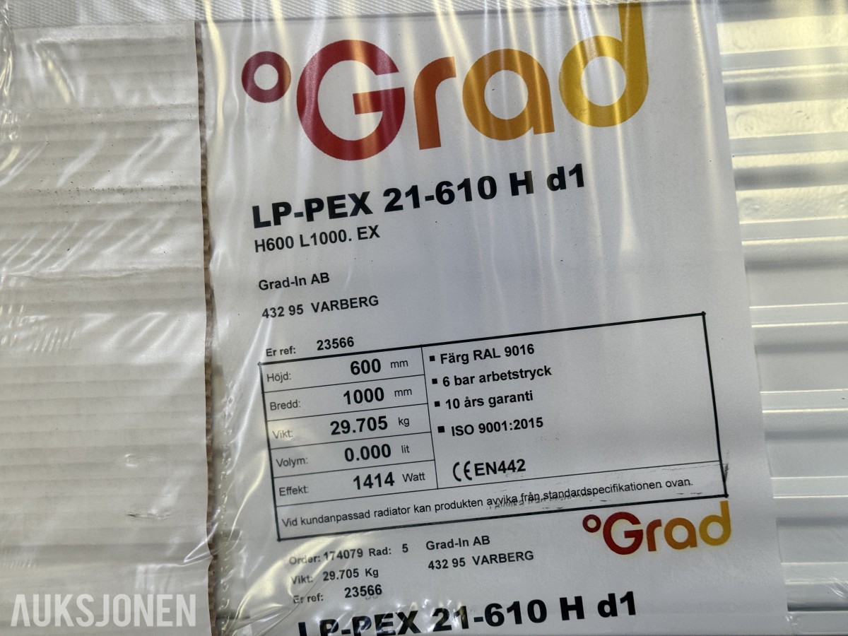 Grad panelradiatorer 8 stk