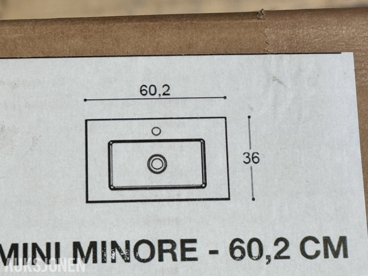 Ny Mini Minore vask 60,2 cm hvit matt